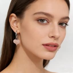 HUIDANG 2026 New In Heart Earring Ohrringe Woman Hoop Earring 316 Stainless Steel With Natural Stone