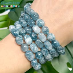 8x12mm Natural Blue Chalcedony Irregular Shape Loose Spacer Beads For Jewelry Making DIY Bracelets Necklace Accessories 15''