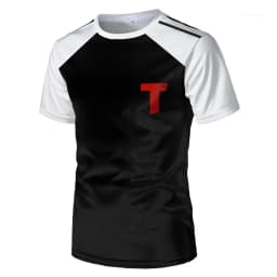Captain Tsubasa Anime Tshirt Hyuga Animation Cosplay Short-sleeved 3D Printed Football Jersey T-shirts Mens Designer Clothes