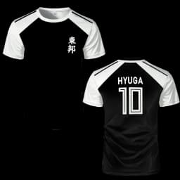 Captain Tsubasa Anime Tshirt Hyuga Animation Cosplay Short-sleeved 3D Printed Football Jersey T-shirts Mens Designer Clothes