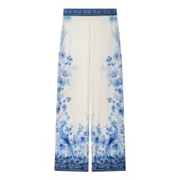 Women's 2026 new spring outfit with European and American style fashionable and simple printed Lyocell shirt and pants set
