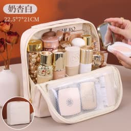 Portable Standing Up Bag Travel Waterproof Toiletry Storage Pouch Bag for Brues Cosmetic Tools Women's Makeup Organizer