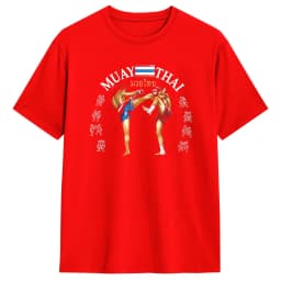 Vintage Muay Thai Training & Gym T-Shirt for Men Crew Neck Cotton T Shirt Short Sleeve Tee Shirt Summer Clothes