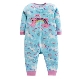 Newborn Baby Clothes Cartoon Bear Rompers Zipper Infant Boys Girls Spring Autumn Jumpsuits Polar Fleece Outfit 9-24Month