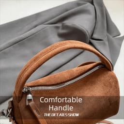 Luxury Mini Size Shoulder Bag Frosted Surface PU Leather Pillow Bag Matte Suede Women's Handbag Daily Use