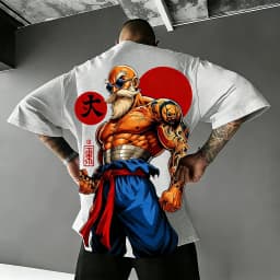 2026 Summer Dragon Ball Retro Pure Cotton Fitness T-shirt Men's Oversized Short-sleeved Family Unisex Children's Casual Shirt