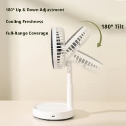 2026 New Desktop Fan USB Charging Model, Long Endurance Foldable Mini Retractable Fan, Dormitory Portable Desktop Electric Fan