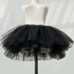 New Puffy Lolita Underskirt 4 Layers White Black Tutu Dress Cosplay Costume Ballgown Petticoats Women