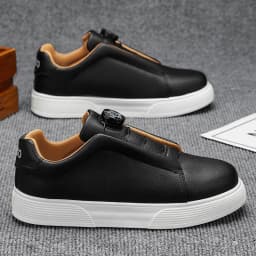 Men's casual skate shoes, sports casual shoes, and everyday outdoor hiking shoes, available in black, white, and blue