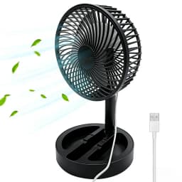 1PC Portable Folding Telescopic Floor Fan 1 Wind Speed Adjustment USB Mini Summer Silent Student Desktop Table Fan