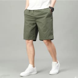 Summer Shorts Man 100% Cotton Lightweight Breathable Casual Fashion Short Pants Elastic Drawstring Outdoor Hiking Shorts