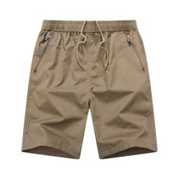 Summer Shorts Man 100% Cotton Lightweight Breathable Casual Fashion Short Pants Elastic Drawstring Outdoor Hiking Shorts