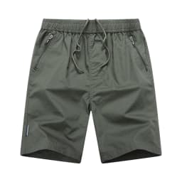 Summer Shorts Man 100% Cotton Lightweight Breathable Casual Fashion Short Pants Elastic Drawstring Outdoor Hiking Shorts
