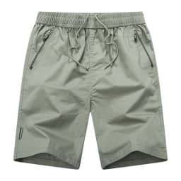 Summer Shorts Man 100% Cotton Lightweight Breathable Casual Fashion Short Pants Elastic Drawstring Outdoor Hiking Shorts