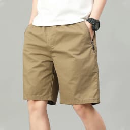 Summer Shorts Man 100% Cotton Lightweight Breathable Casual Fashion Short Pants Elastic Drawstring Outdoor Hiking Shorts