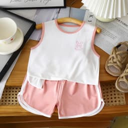 Toddler Baby Set Children's Clothing Vest Set Summer Children's Clothing Baby Short Vest Sleeveless Tops
