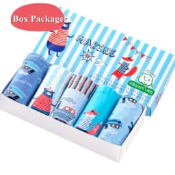 5-Pack Boys Underwear Soft Cotton Boys Briefs Cartoon Race Cars Kids Panties Breathable Knickers For Boys Exquisite Box Package
