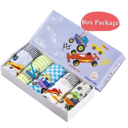 5-Pack Boys Underwear Soft Cotton Boys Briefs Cartoon Race Cars Kids Panties Breathable Knickers For Boys Exquisite Box Package