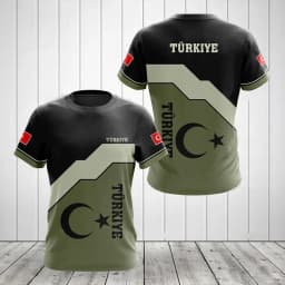 3D Print Turkey Flag Sport Quickdry Breathable Men Women TShirt Outdoor Football Jersey Team Loose Parent-child Short Sleeve Top