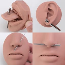12pcs Surgical Steel Concave Taper Expander Stretching Kit 1.2-9mm Concave Ear Taper Professional Insertion Pin Piercing Jewelry