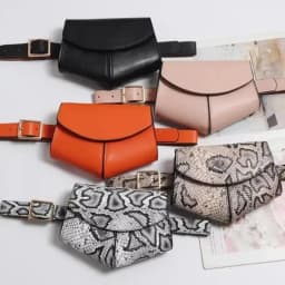 2026 Small Waist Bag Versatile Women Small Delicate Snake Skin Decorative Belt Saddle Bag Fashionable Sweater Belt Trendy
