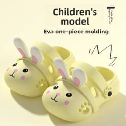 2026 Summer Cute Rabbit Children Slippers Cartoon Outdoor Clogs For Girls Toddler Waterproof Anti Slip EVA Kids Beach Shoes