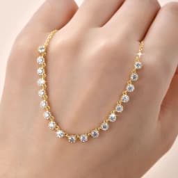 IOGOU Quality 14k Gold Filled Bubble Necklaces 3mm Moissanite Pendant Necklace for Women Jewelry GRA Certificate Wedding Gifts