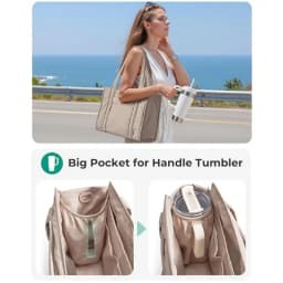 Nylon Puffer Tote Bag for Women Large Capacity Multiple Pockets Quilted Crossbody Bag Lightweight Casual Commuting Bags