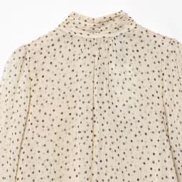 TFAFXY 2026 Spring Polka Dot Printed Women Translucent Blouse Long Sleeve Scarf Collar Loose Shirt Female Casual Top