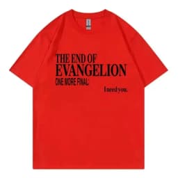 2026 New Neon Genesis Evangelion Printed Short Sleeve T-shirt Men's and Women's T-shirt Men's Top Sports T-shirt Harajuku Tee