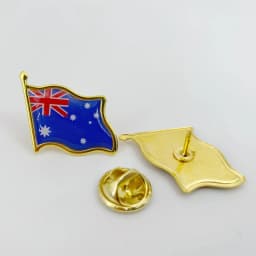 5/10/50/100 Pack Metal Australia Flag Lapel Pin Waving Australian Pins Bulk Patriotic Badge Souvenir Gifts