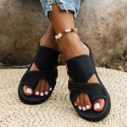 Flat Sandals for Womens Casual Open Toe Beach Sandal Summer Holiday Comfy Shoes for Women Large Size Slippers Sandalias Mujer