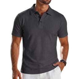 Mens Summer Short Sleeve Lapel Polo Shirt Solid Color Lightweight Ice Silk Tops Breathable Quick-Dry Casual Streetwear for Men