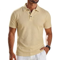 Mens Summer Short Sleeve Lapel Polo Shirt Solid Color Lightweight Ice Silk Tops Breathable Quick-Dry Casual Streetwear for Men