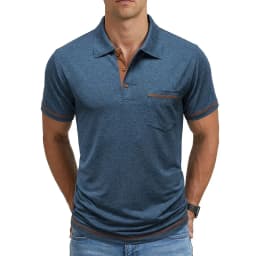 Mens Summer Solid Color Polo Shirt Classic Lapel Short Sleeve with Buttons Lightweight Breathable Casual Streetwear Tops