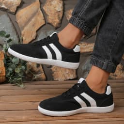 Men's Fashionable Solid Color Low-Top Sneakers, Comfortable, Non-Slip, Durable Lace-Up Casual Sports Shoes, Suitable for Men's Outdoor Activities