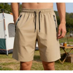 Men's Quick Dry Running Shorts | Lightweight Athletic Shorts with Zipper Pockets | Breathable Sports Shorts for Gym, Workout, Su