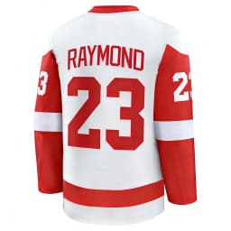 2026 Hockey Jersey Red/White Iconic Winged Wheel #23 Logo Striped Design Long-Sleeve Apparel for Fans & Collectors 3d HD Print