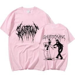 Men Women Print T-shirt Fashion Hip Hop Metal Gothic Rock T Shirt Loose Streetwear Summer Loose Sport T Shirt Y2K Short Sleeve