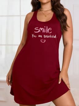 Large-Size Lady's Soft Stretch Geometric Pattern Blouse Dress - Casual Round-Neck Summer, Machine-Washable Comfortable Style