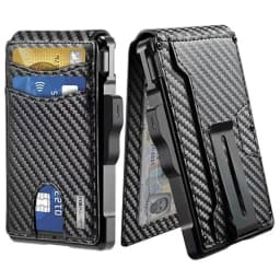 Metal Automatic Pop Up Card Wallet Men Anti Magnetic Anti Theft Credit Card Business Card Holder