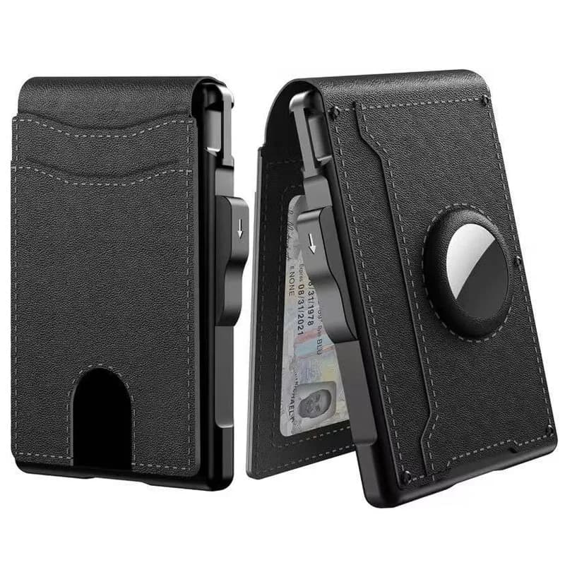 Metal Automatic Pop Up Card Wallet Men Anti Magnetic Anti Theft Credit Card Business Card Holder