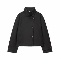 Women Vintage Stand Collar Breasted Long Sleeve Casual Woolen Coat Ladies Retro Long Sleeve Pockets Jacket Tops