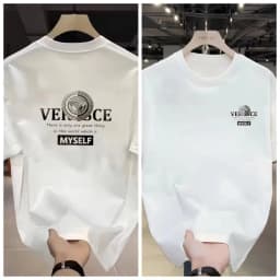 2026 Fashion Brand Printed Shirt Summer High-end Light Luxury Men's and Women's Silk Cotton Short-sleeved T-shirt Trendy Shirts