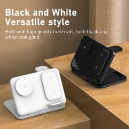 4 in 1 Dual Phone Wireless Charger Stand Magnetic Fast Charging For iPhone 17~12 Samsung S25 Xiaomi Airpods Pro Apple Watch 11~2