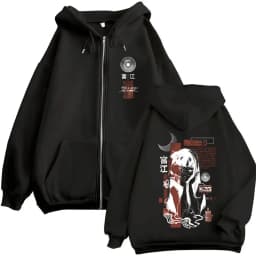 Tomie Junji Ito Anime Manga Gothic Zipper Hoodies Men's Casual Zip Up Hooded Sweatshirts Fashion Hip Hop Long Sleeves Pullovers