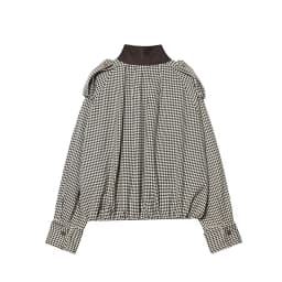 TFAFXY2026 Spring Casual Chic Women Checked Stand Collar Single Breasted Zipper Pockets Jacket Midi Skirt New Fashion Street Set