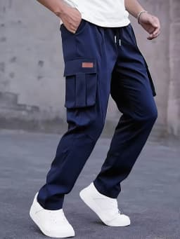 Men's casual work pants, sporty jogger pants, hiking pants, multi-pocket tactical pants, and leisure pants