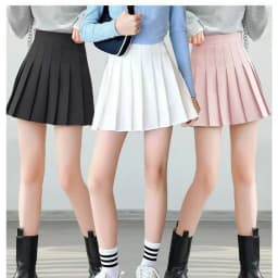 Pink Summer Children's Skirt With Shorts Spring Korea Style Clothes A Line High Waist Mini Dress Black Pleated Skirt for Girl