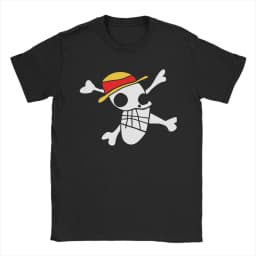 Men LUFFYS FLAG Ones Pieces T Shirts 100% Cotton Clothes Leisure Short Sleeve Round Collar Tees New Arrival T-Shirts